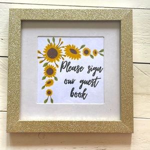 🟣2 for $10 bundle! 5 Gold Sparkle 4”x4” Picture Frames